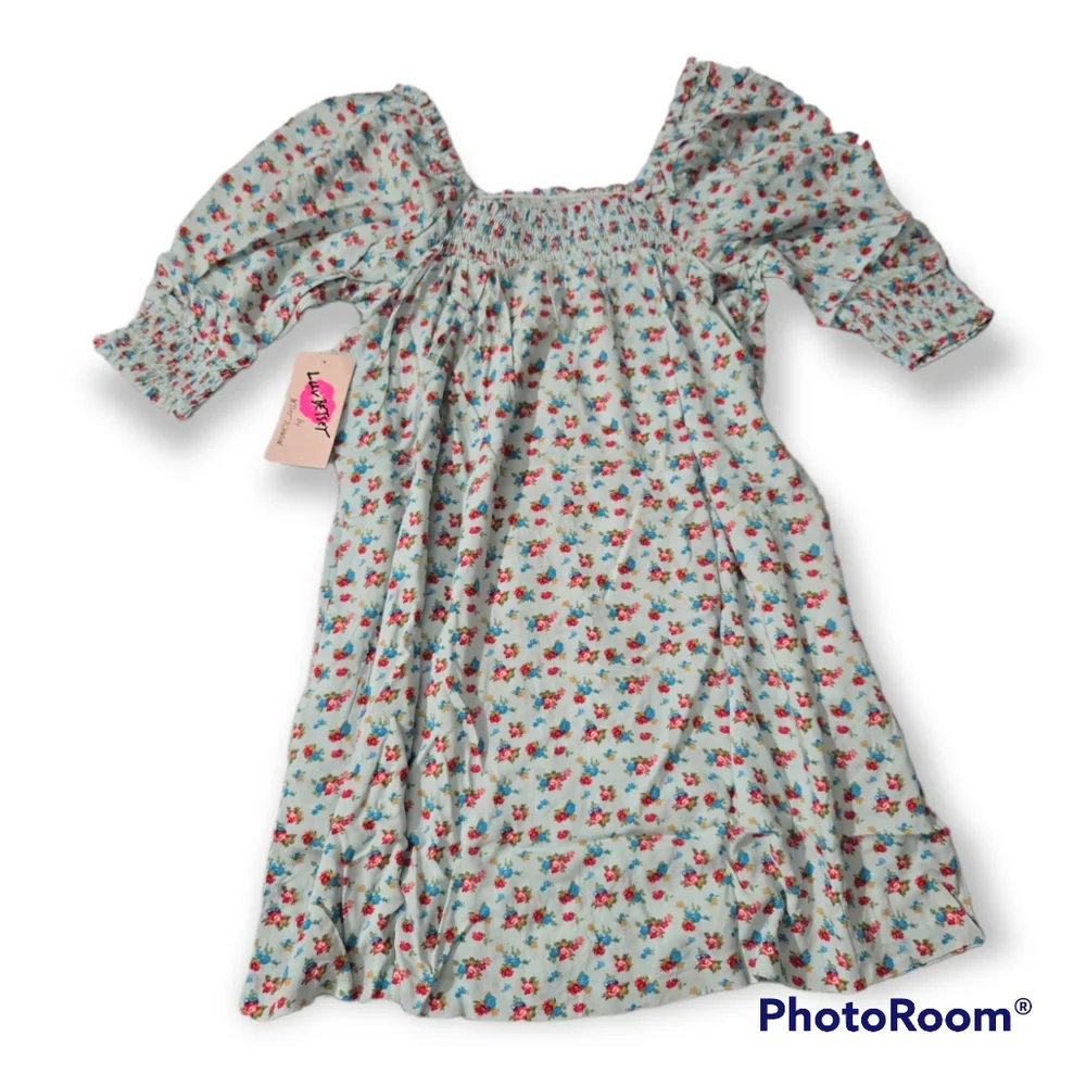 Betsey Johnson Floral Smocked Mini Dress - Picture 4 of 8